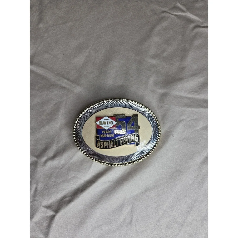 Blaw Knox 54 Years Anniversary Asphalt Paving Belt Buckle - Brand New Vintage